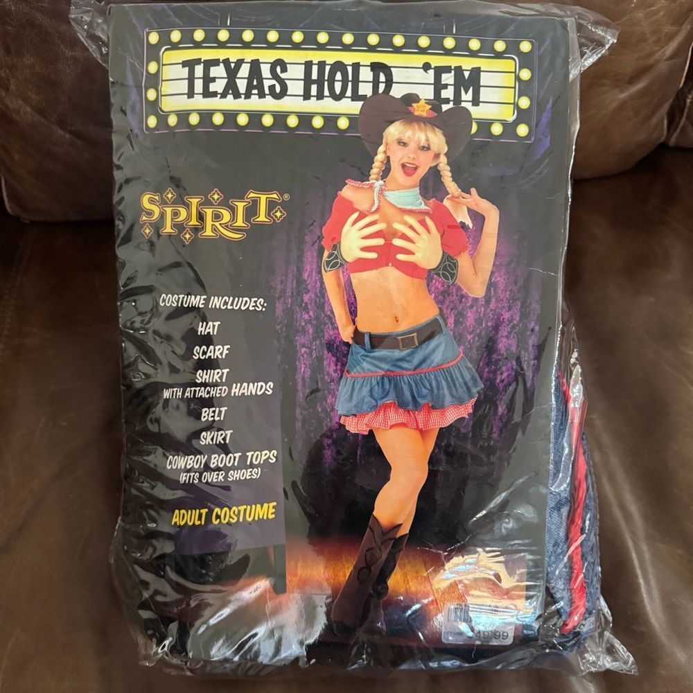Spirit Texas Hold ‘Em Cowgirl Daisy Mae Fancy Dress Up Halloween Adult Costume L - Picture 3 of 10